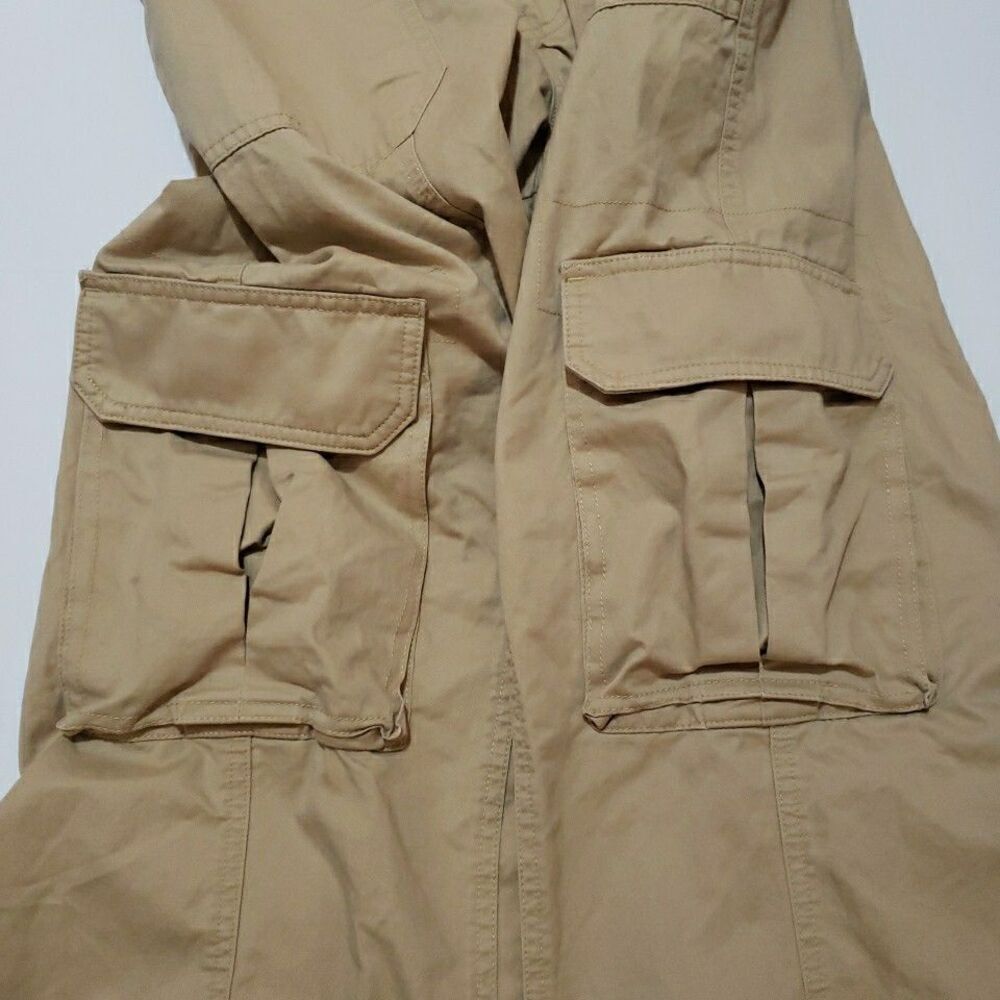 Abercrombie & Fitch Womens Relaxed Cargo Khaki Pants Curve Love Size 30/10 - Picture 4 of 10